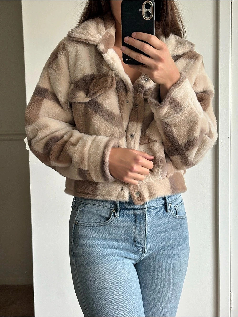 Plaid Teddy Jacket